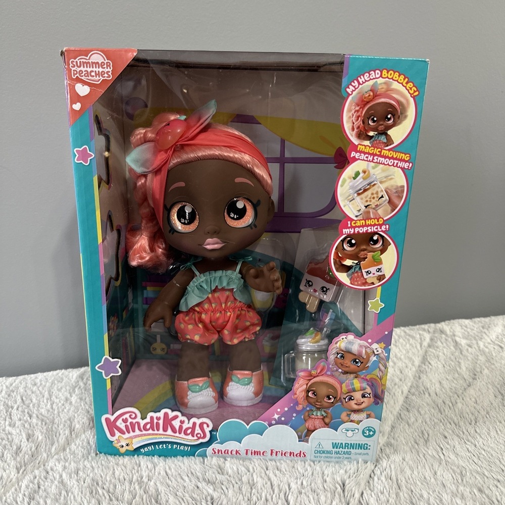 Kindi Kids Doll Snack Time Friends Pre-School 10" Summer Peaches New